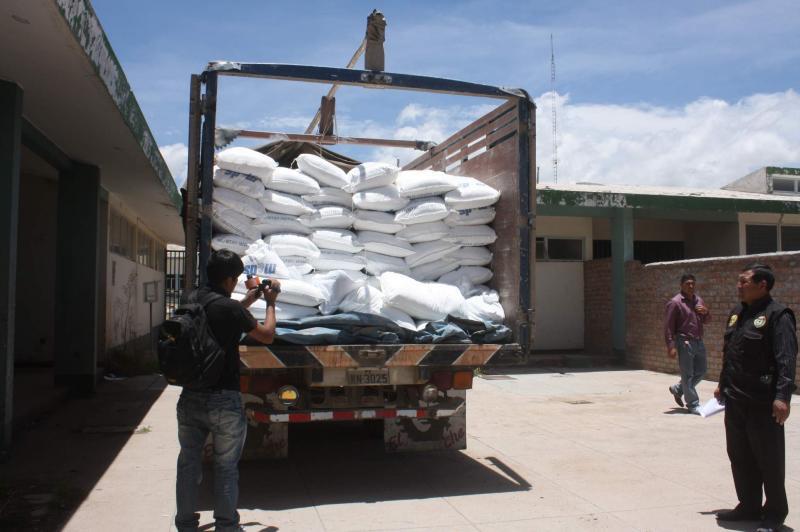 Vraem: Incautan 9 toneladas de cal destinadas al narcotráfico