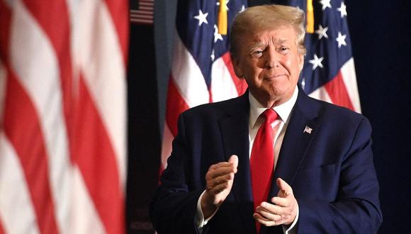 El expresidente de los Estados Unidos, Donald Trump, llega para hablar en la Cumbre de la Agenda del America First Policy Institute en Washington, DC, el 26 de julio de 2022. (Foto de MANDEL NGAN / AFP)