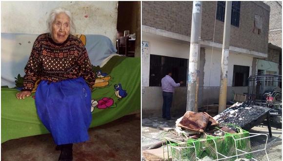 Chiclayo: Ancianos se salvan de morir tras incendiarse su vivienda