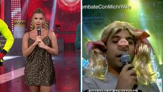 Johanna increpa EN VIVO a Renzo Schuller por imitarla como si fuera un “chanchito” cuando conducía “Combate”