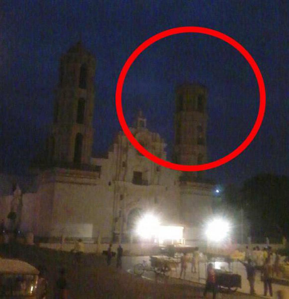 Piura: Torre de iglesia fue afectada por sismo de 6.3 grados 