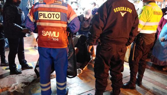 Personal del SAMU acudió en ayuda del herido. Foto/Difusión.