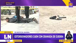 Comas: Policía capturó a dos delincuentes extranjeros con una granada de guerra 