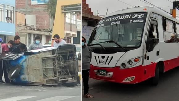Choque vehicular con lesiones se produjo en el distrito Gregorio Albarracín