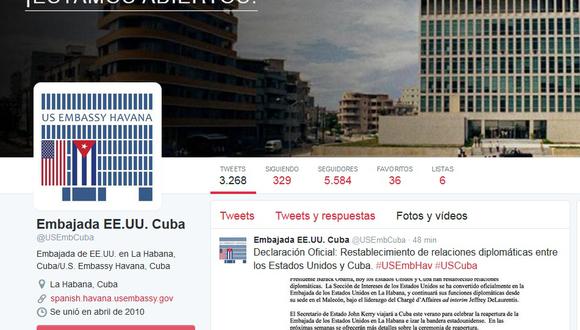 ​Embajada de Estados Unidos en Cuba abre cuenta en Twitter
