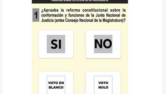 Así será la cédula de votación electrónica y manual para el referéndum (FOTOS)