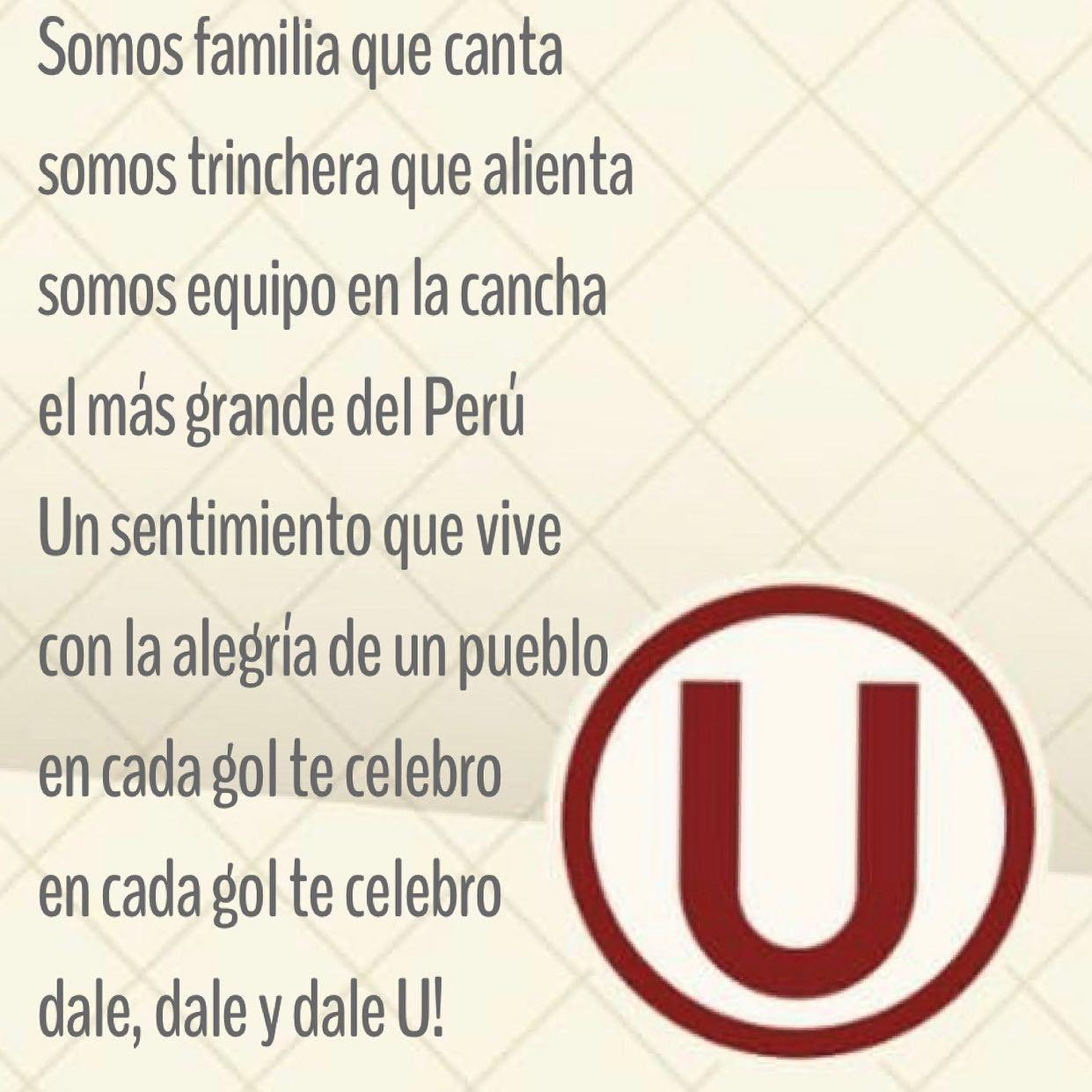 Parte de la letra de la canción que Gian Marco compuso para la 'U'. (Foto: Instagram)