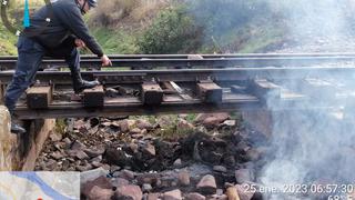 Continúan atentados contra la vía férrea en Cusco (FOTOS)