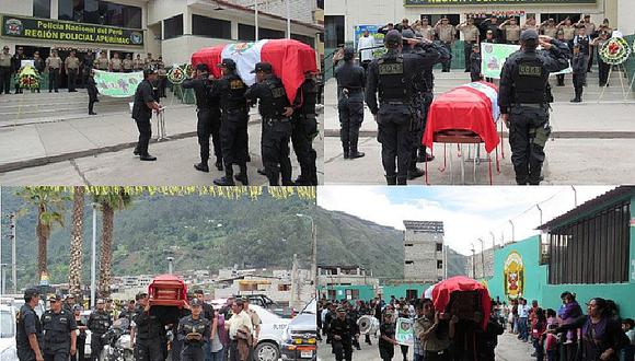 Rinden homenaje póstumo a valeroso policía en Apurímac