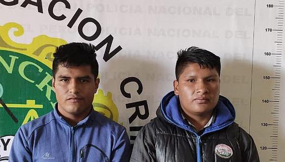 "Chato" y "Chico" fueron detenidos por robar un celular en Juliaca