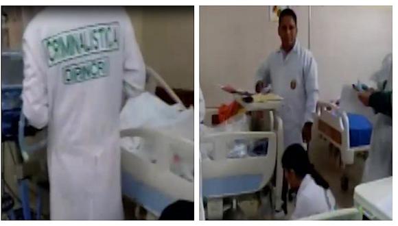 Hospital Dos de Mayo: Sujetos con trajes de médicos entran a UCI donde se atiende a delincuente (VIDEO)