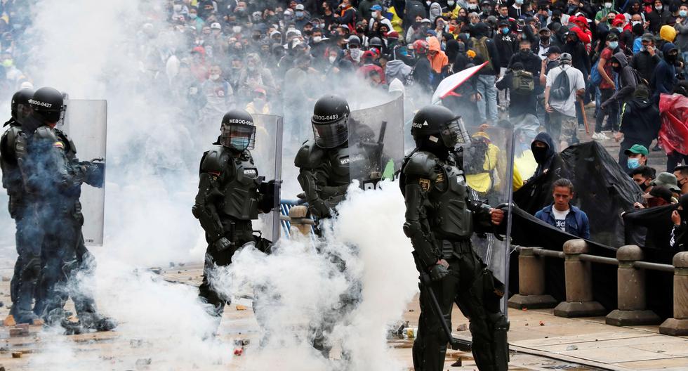 Las protestas contra el Gobierno del presidente de Colombia, Iván Duque.  (Foto: EFE/ Carlos Ortega)