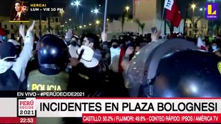 Reportan incidentes entre simpatizantes de Perú Libre y Fuerza Popular en el Centro de Lima (VIDEO)