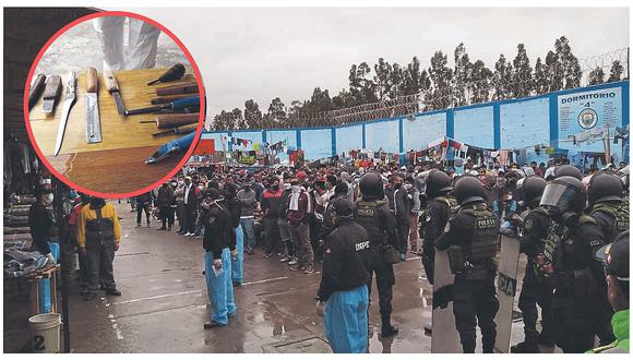 Desarmadores, navajas, palos y rocas, esto es lo que hallaron en requisa a penal de Huancayo (VIDEO)