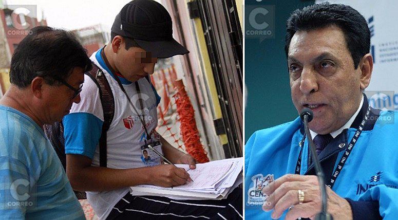 Censo 2017: errores ponen en riesgo la cabeza del jefe del INEI