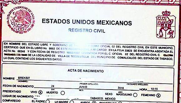 México: Registran a niña con el nombre de “Breksit” tras referendum por UE  | MISCELANEA | CORREO
