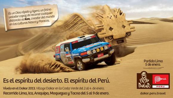 Ruta del  Dakar 2013 promociona destinos turísticos del  Perú 