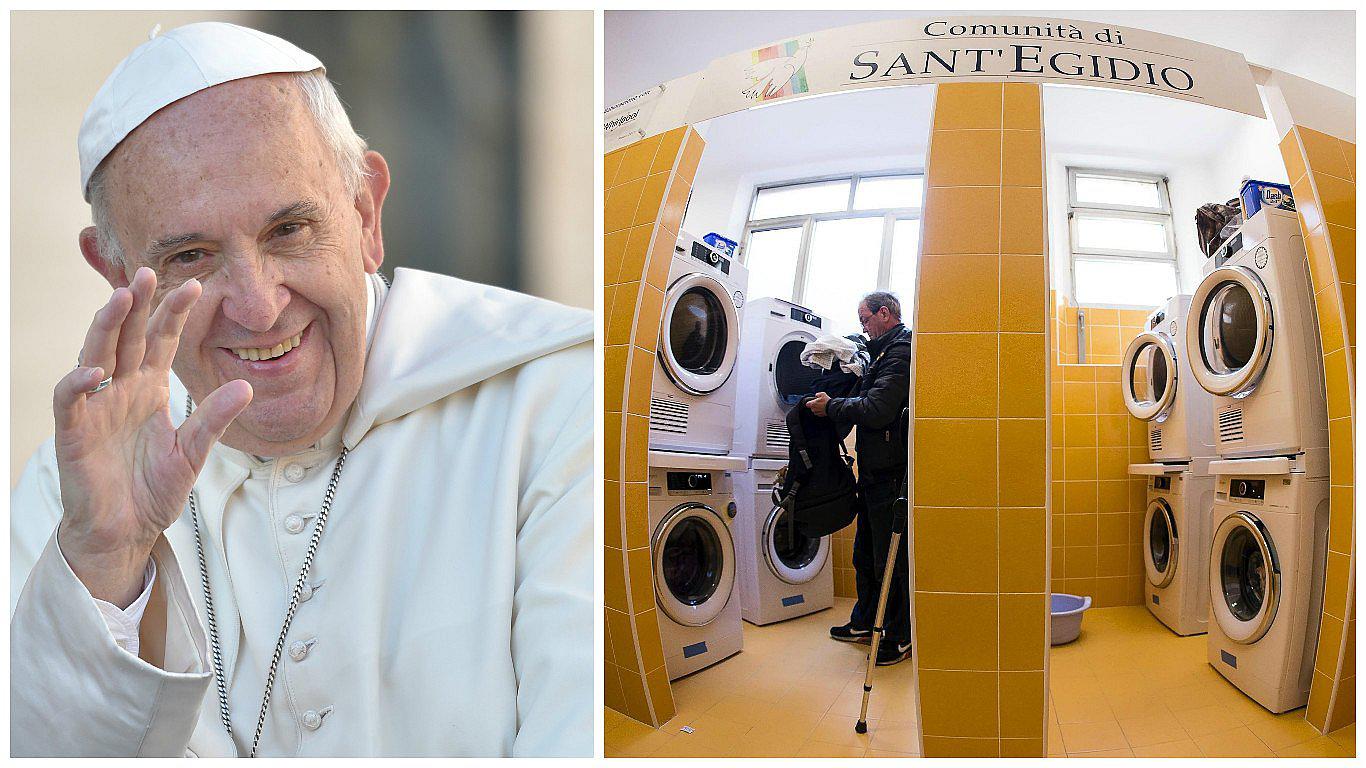 La "lavandería del papa" para personas sin hogar ya funciona en Roma (VIDEO)