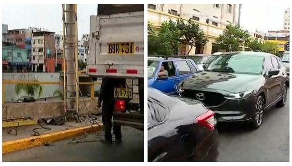 Cierre de Vía Expresa en Miraflores causa caos tras accidente vehicular