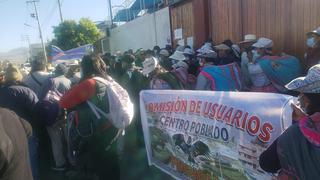 Cayllominos protestan en Gobierno Regional de Arequipa y advierten con bloquear vías