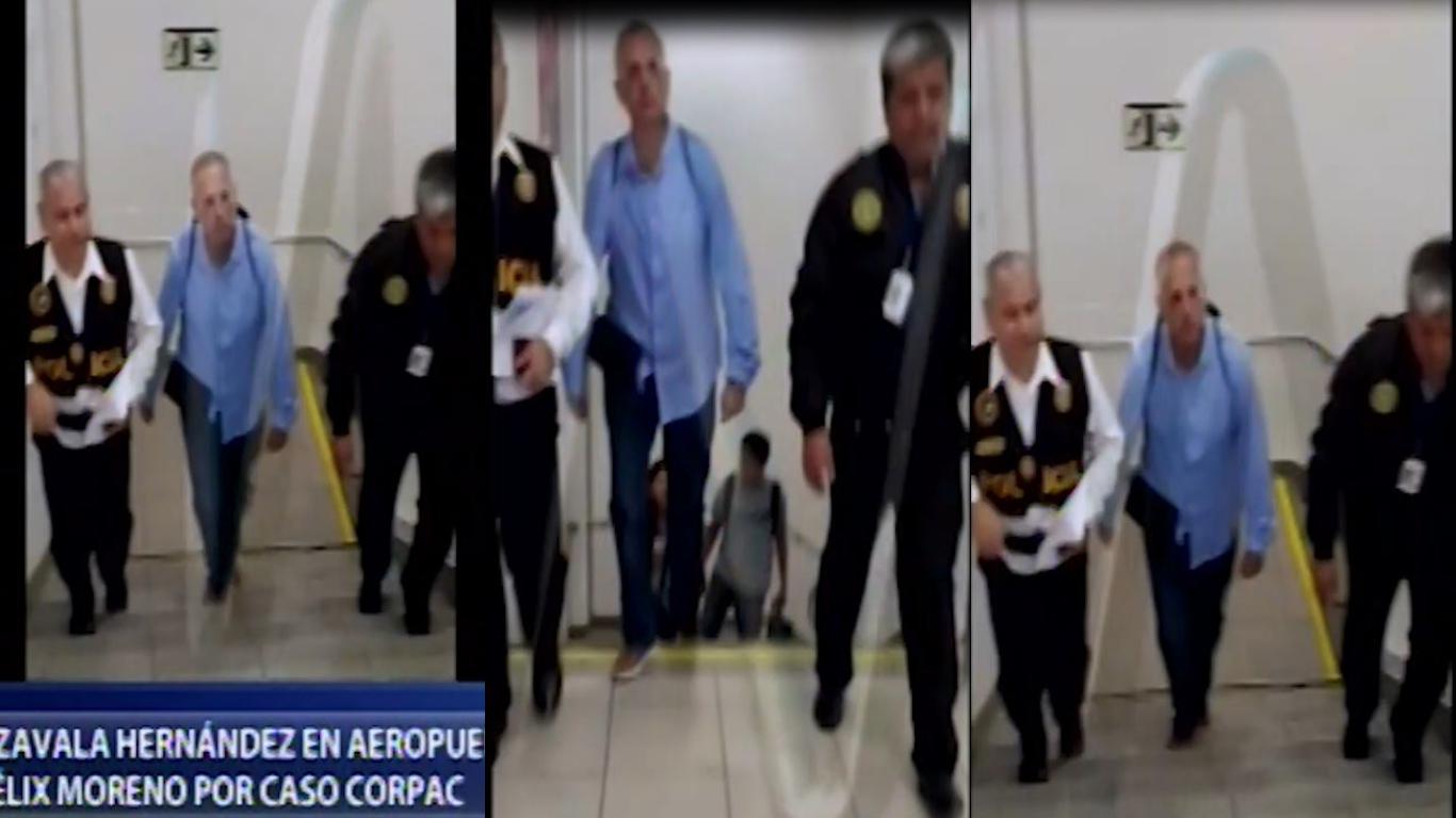 Comunicaciones Julio César Zavala Hernández, sentenciado con Félix Moreno por el caso Corpac, fue detenido en el aeropuerto internacional Jorge Chávez.