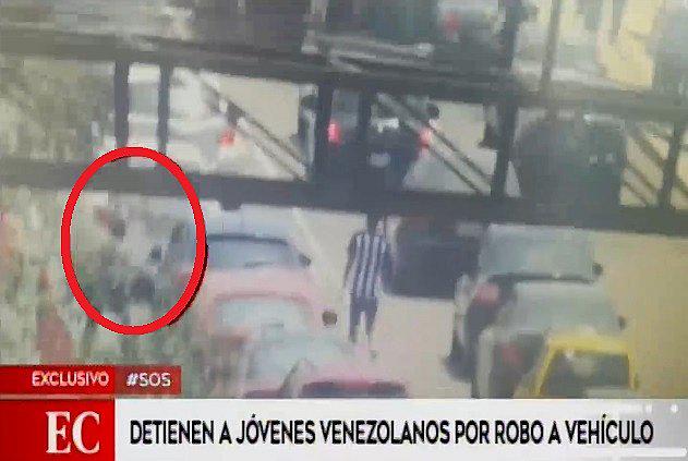 Caen dos venezolanos que asaltaban aprovechando el caos vehicular en el Rímac (VIDEO)