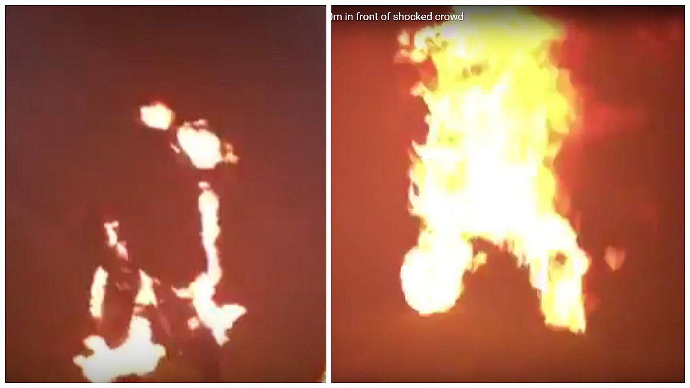 Increíble en YouTube: hombre se prendió fuego para batir récord mundial