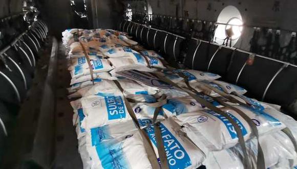 Ministerio de Vivienda garantiza agua potable en Puerto Maldonado con traslado de 12 toneladas de sulfato de aluminio