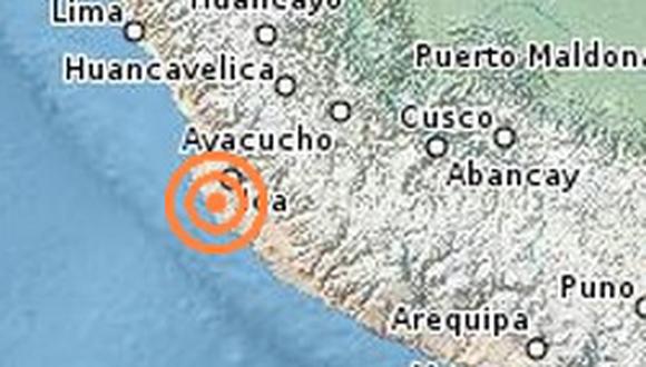 Se registró sismo de 5.5 grados en Ica