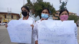 “El hospital se cae como las mentiras de mi ex”, las divertidas frases que acompañaron protesta en Huancayo (VIDEO)
