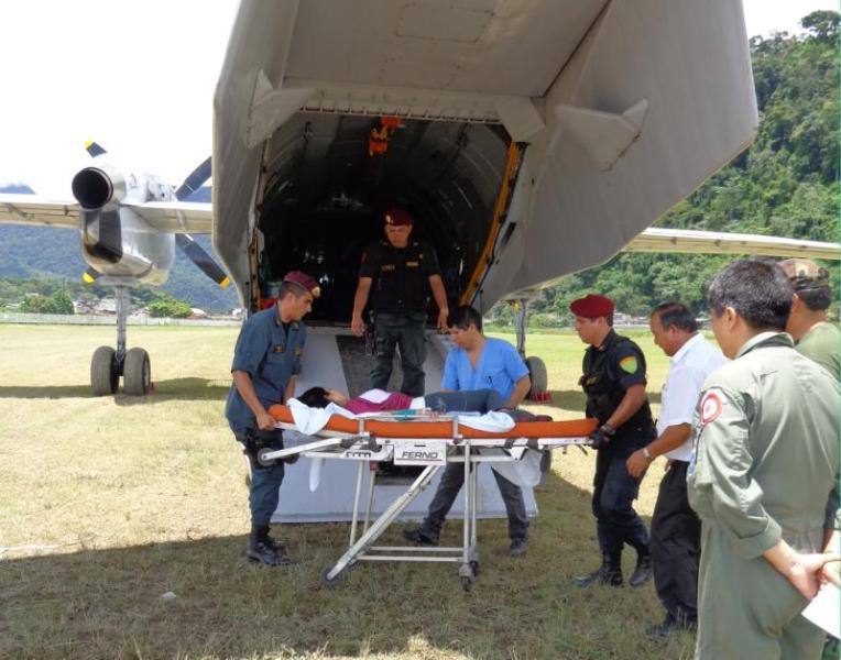 Menor es evacuada de emergencia a Lima