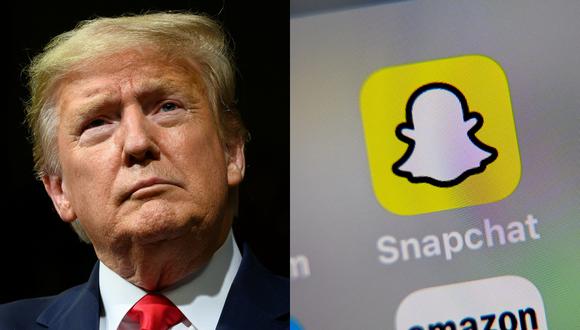 Snapchat anunció que dejó de promover la cuenta de Donadl Trump. (Foto: AFP)