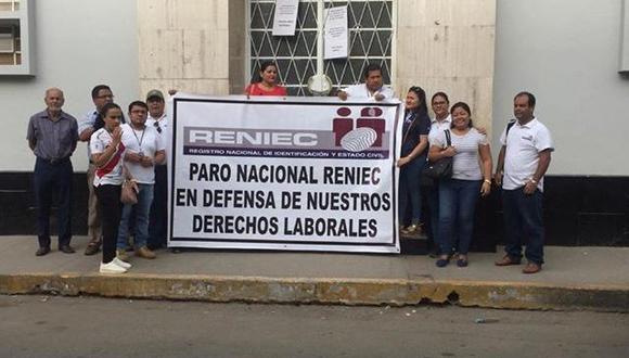 Sindicato de trabajadores de Reniec acatará paro de 48 horas el 2 y 3 de noviembre. (imagen referencial)