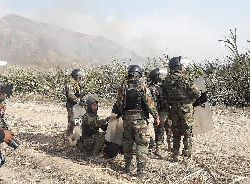 Tía María: Aumenta a 5 los policías heridos en protesta del valle de Tambo (FOTOS)