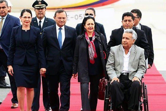  Lenín Moreno llegó a Lima para Cumbre Presidencial Andina 