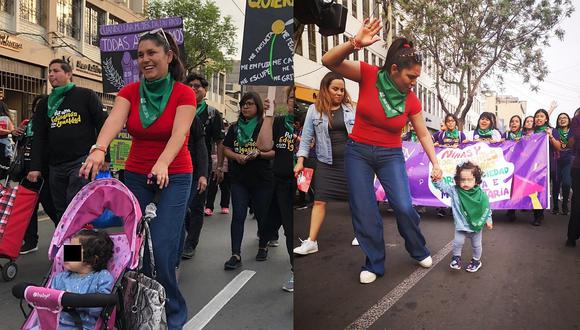 Lady Guillén acudió junto a su hija a marcha contra la violencia hacia la mujer (FOTOS)