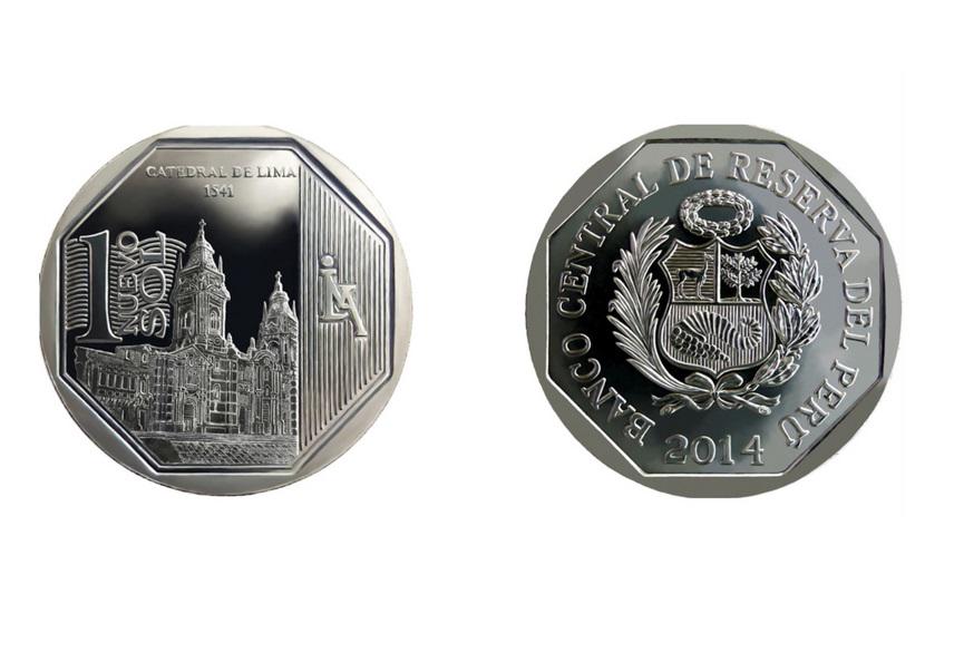 La Catedral de Lima en la nueva moneda de la serie "Riqueza y Orgullo del Perú"