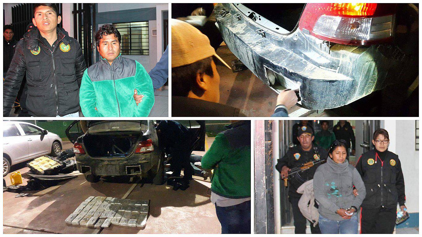 Cusco: Llevaban 50 kilos de droga en parachoques de auto