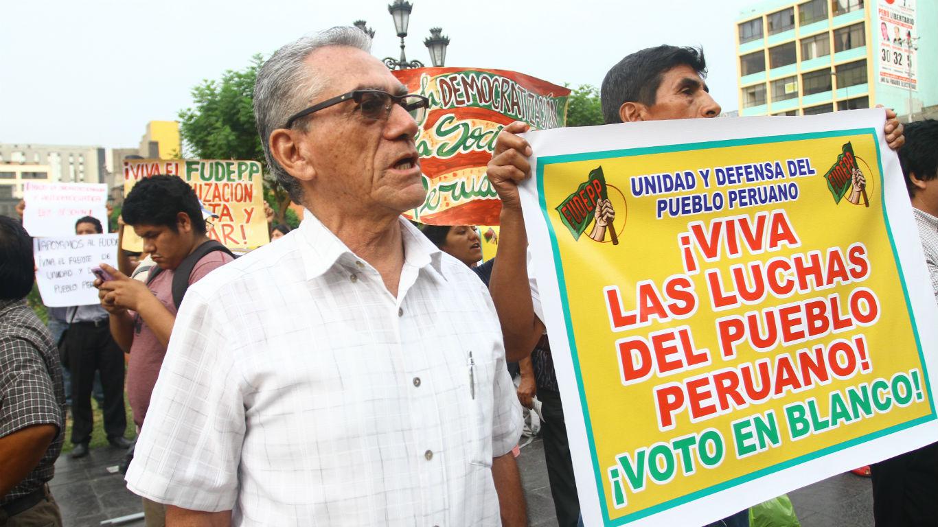 Alfredo Crespo: Líder de Movadef llama a votar en blanco 