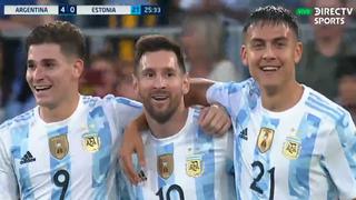 En racha: Messi anota un repóquer en el 5-0 de Argentina sobre Estonia