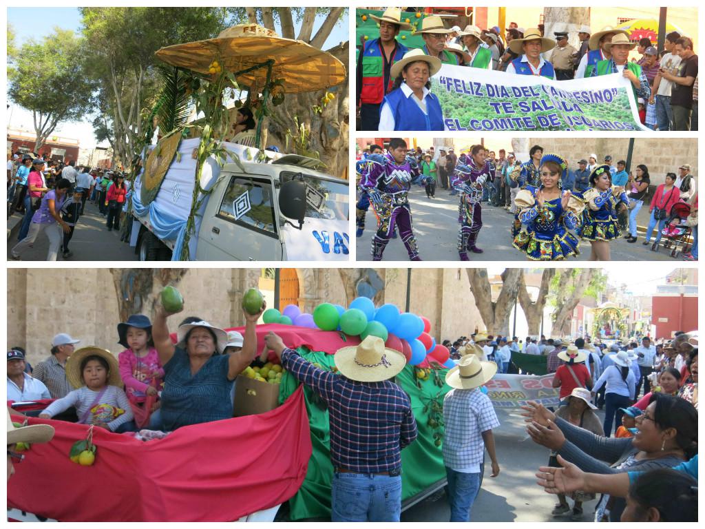 Día del Campesino: Regalando fruta agricultores celebraron su día