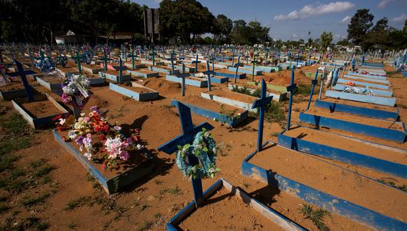 Brasil, uno de los tres países en el mundo más afectado por la pandemia en números absolutos junto a Estados Unidos e India, registra una tasa de mortalidad de 260,3 decesos por cada 100.000 habitantes. (Foto:  Michael Dantas / AFP)