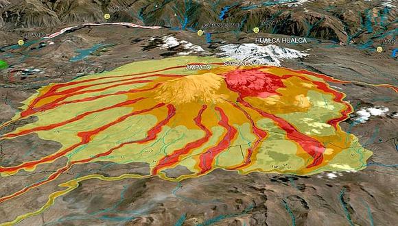 ​Presentan mapa de peligro del volcán Sabancaya en 3D