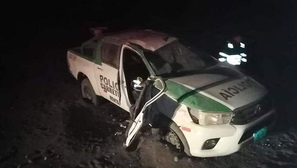 Policía de Carreteras fallece al despistar su patrullero, en Moquegua