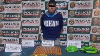 La Libertad: Policía atrapa a joven que llevaba material explosivo 