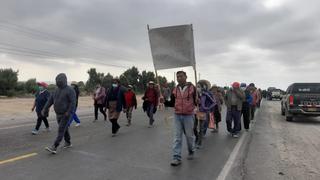 Primer día de paro agrario con bloqueo de carreteras en Tacna