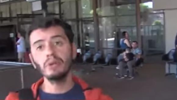 Detienen a chileno por toser sobre periodista y asegurar que tiene coronavirus (Foto: captura video Crónica TV)