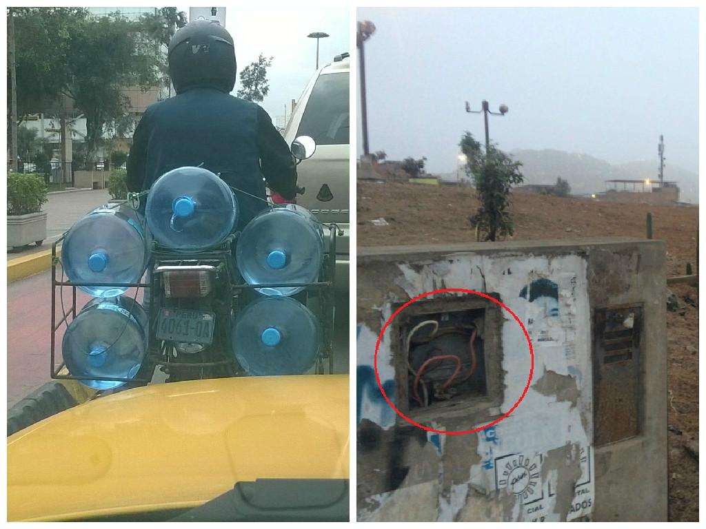 ​Desde WhatsApp: Conductor trasladó bidones de agua en moto lineal