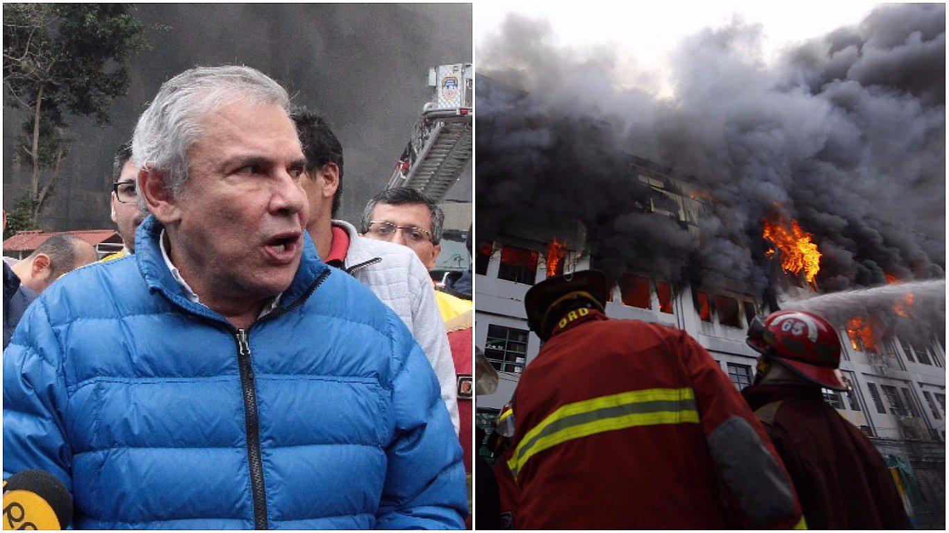 Las Malvinas: Policía denuncia a Luis Castañeda por incendio en galería (VIDEO)