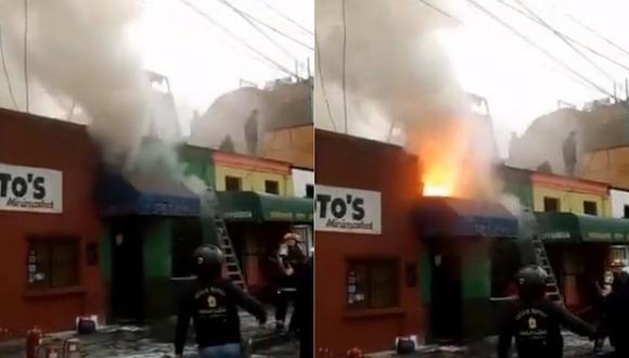 Incendio se registra en el avenida Marco Polo, en el Callao (VIDEO)